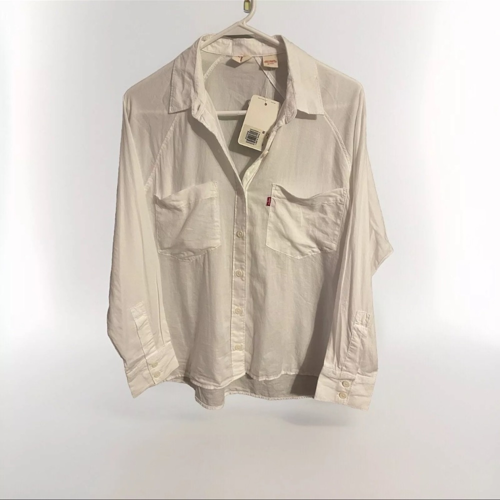 LEVIS | XS | Relaxed Fit | Ex-Boyfriend Button Down | White | NWT